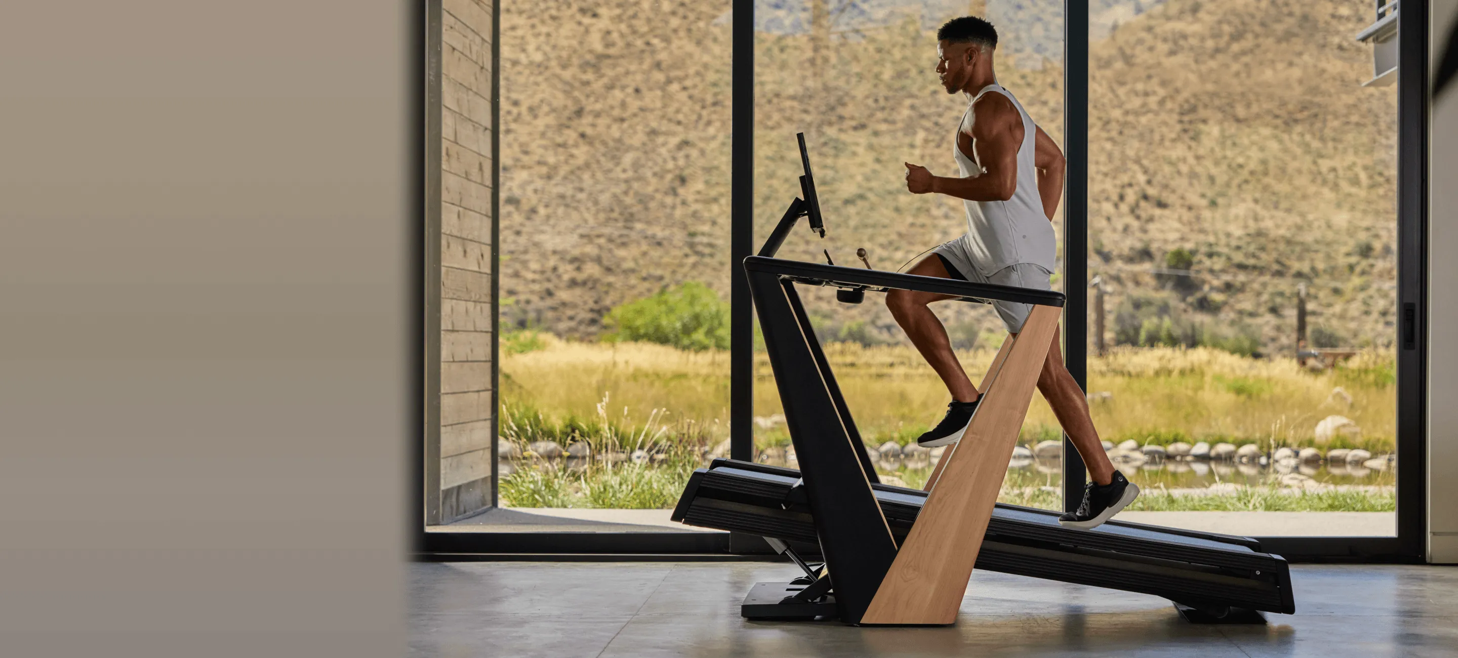 Runner on treadmill